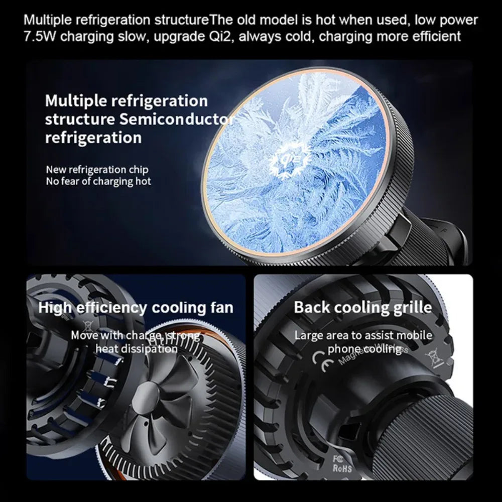 Ice-Cooling Magnetic Wireless Car Charger