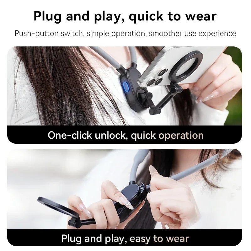 Magnetic Quick-Release Phone Neck Mount