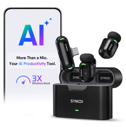 AI Mini Wireless Lavalier Microphone