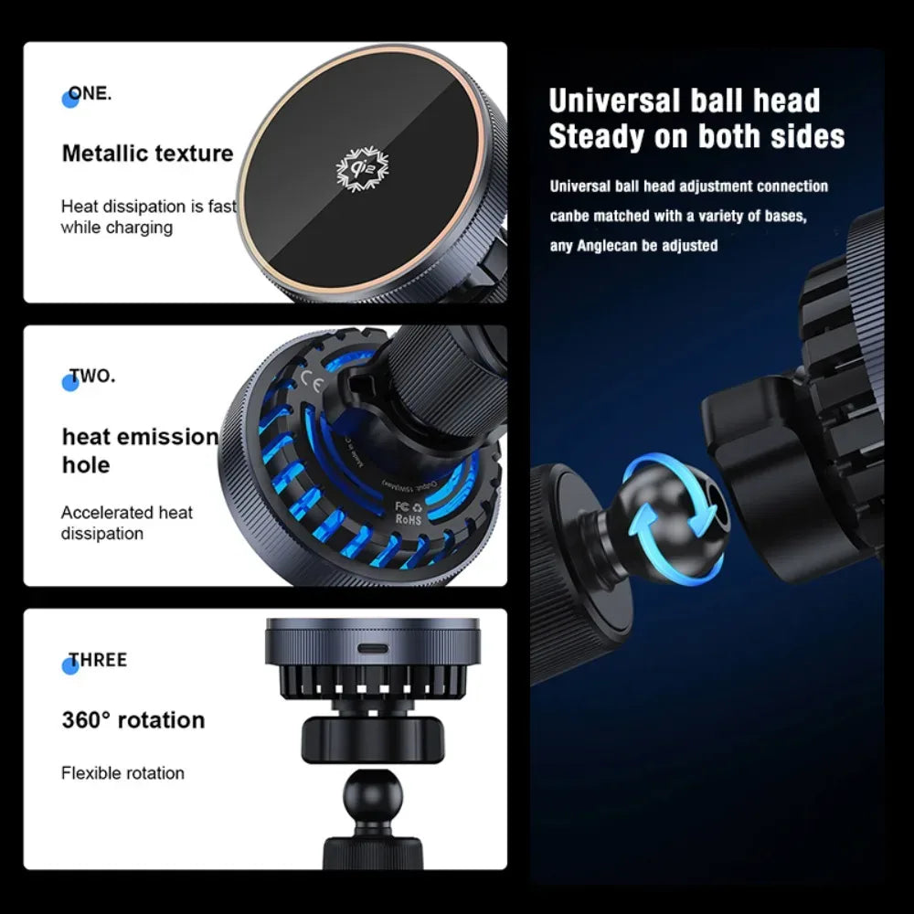 Ice-Cooling Magnetic Wireless Car Charger